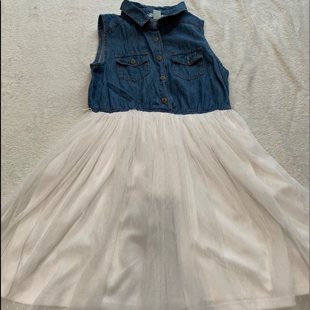 Knit works blue/white dress